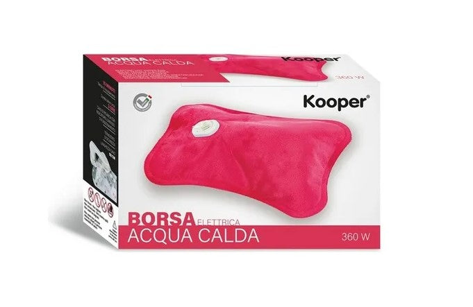 KOOPER Electric Hot Water Bag 360W in Fuchsia Velvet