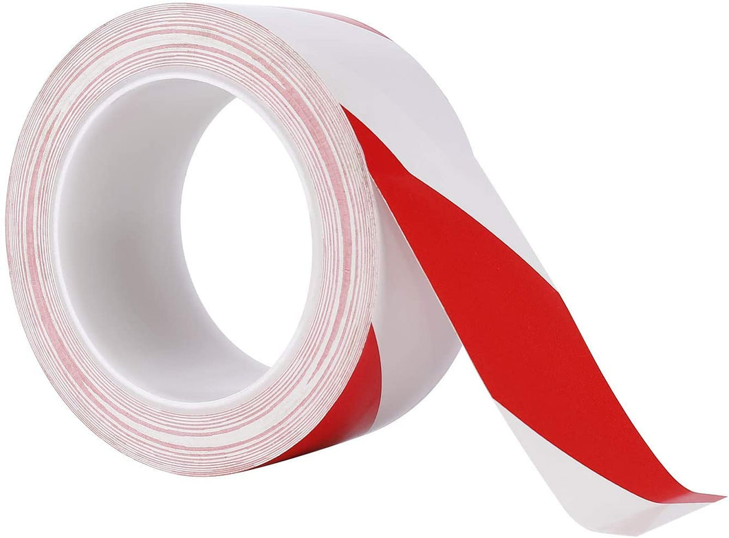 MAURER Nastro Segnaletico Bianco-Rosso per Cantieristica e Lavori Stradali Mt 200