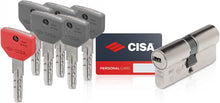Load image into Gallery viewer, CISA ASIX P8 Asix European Cylinder with 5 Original Keys and Card
